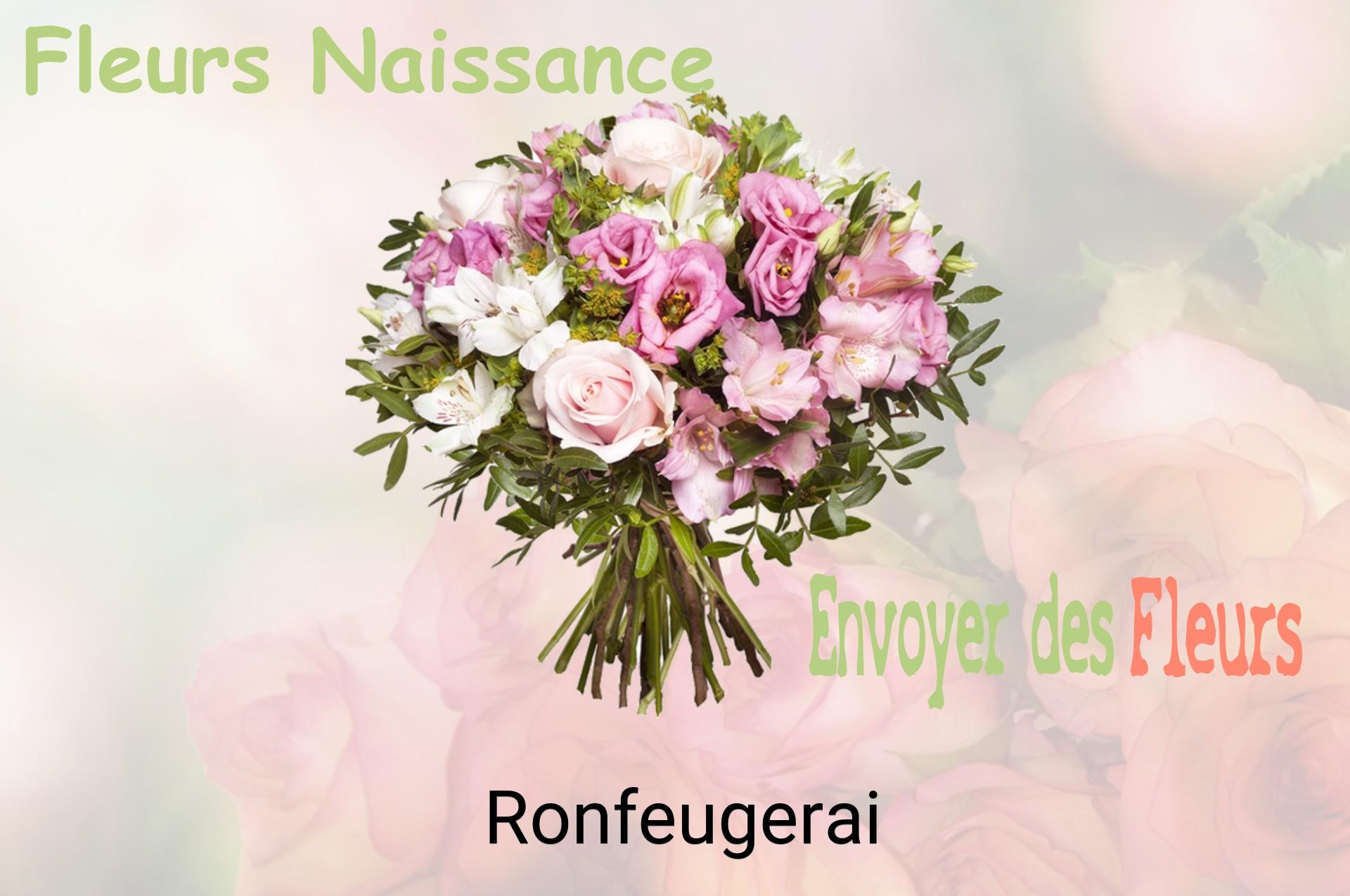 Bouquet de fleurs de naissance livré à Ronfeugerai